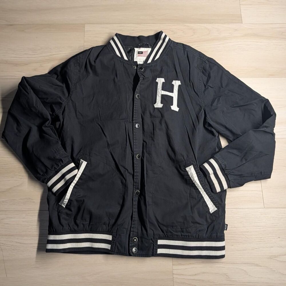 Huf Men's Black and Navy Jacket